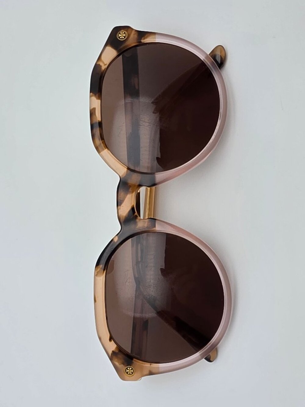Tory Burch TY7130 1754/73 Blush Tortoise Pink Frame Brown Lens Sunglasses 52mm - Picture 10 of 16